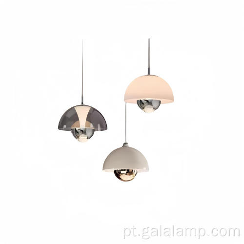 Luz pendente de vidro onda nórdica